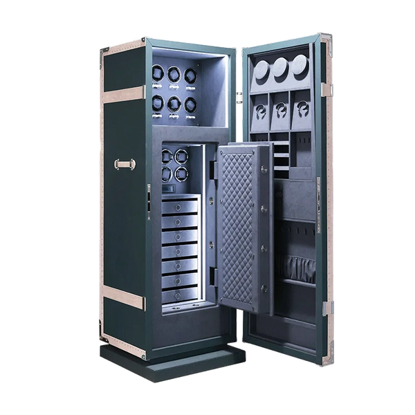 Velouris Chronos Lock Hight End Watch SAFE Watch Winders-DARK Green